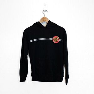 Santa Cruz Skateboards Kids Large Black Pullover Hooded Sweatshirt